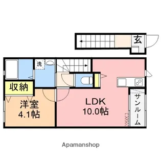 ラソールB【2階】の間取り