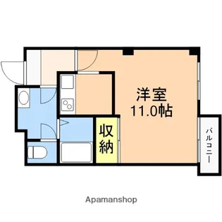 オストマーク万代【307号室】の間取り