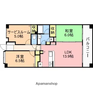 ナポレ南出来島【2階】の間取り