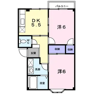 グリーンスカイⅡ【1階】の間取り
