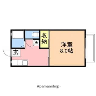 カーサグリーンスポットA【204号室】の間取り