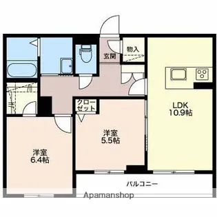 シャーメゾン牡丹山【3階】の間取り