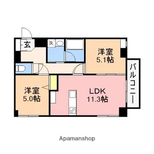 KAYA SUMI TOPIA【307号室】の間取り