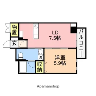 KAYA SUMI TOPIA【210号室】の間取り
