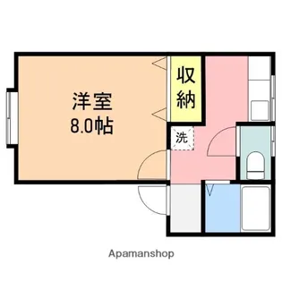 ミニーハウスB【1階】の間取り