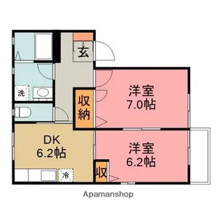 フラットKI【1階】の間取り