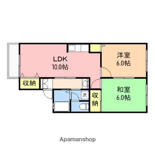 ロワール東明A【2階】の間取り