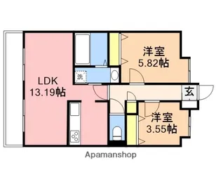 モーント米山弐番館【2階】の間取り