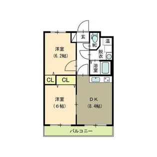 HERO近江【2階】の間取り