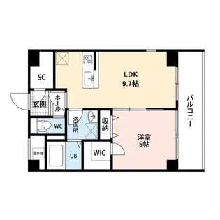 パーク万代マリーナコート【6階】の間取り