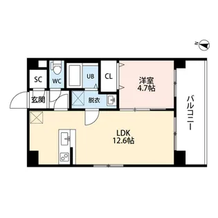 スペリアージュ タワー【9階】の間取り