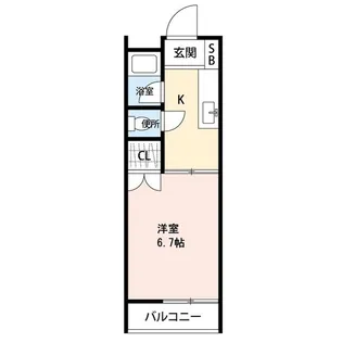 エステート旭町【2階】の間取り