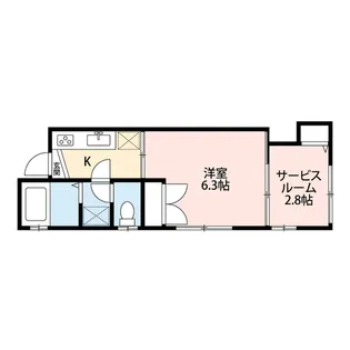 サン・フレンドヌッタリ【206号室】の間取り