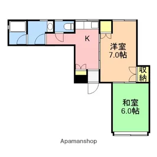 ベル女池【202号室】の間取り