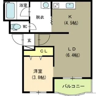 センチュリーハイツ中島【2階】の間取り