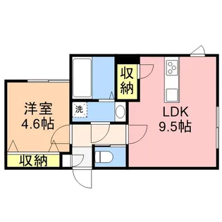 ガーデンシティ神道寺【1階】の間取り