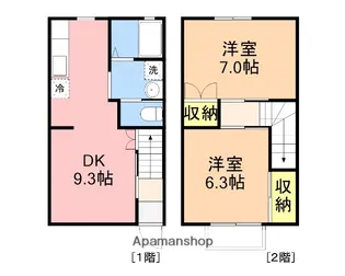 メゾンクレール【3号室】の間取り