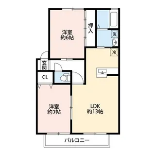 サンガーデン茜ケ丘【1階】の間取り