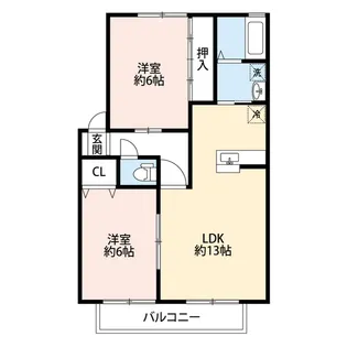 サンガーデン茜ケ丘【2階】の間取り