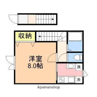 リトリート南長潟【2階】の間取り
