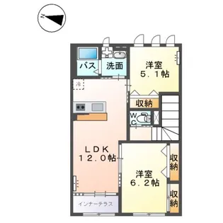 ブルーム【202号室】の間取り