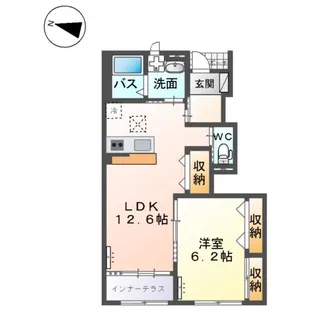 ブルーム【1階】の間取り