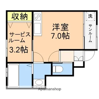 KO OLINA TOWN A【103号室】の間取り