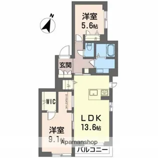 シャーメゾン上所【2階】の間取り