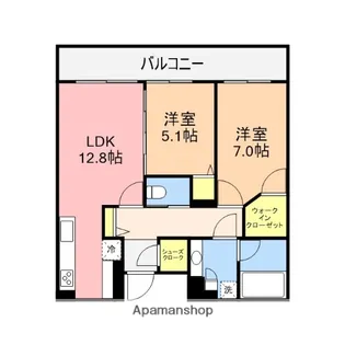 ザ・プレミア新潟駅万代【12階】の間取り