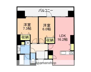 ザ・プレミア新潟駅万代【7階】の間取り
