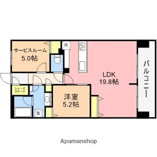 ザ・プレミア新潟駅万代【1703号室】の間取り