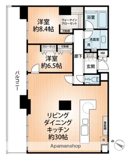 ザ・プレミア新潟駅万代【19階】の間取り