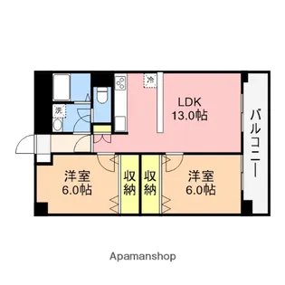東明マンション【3階】の間取り