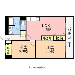 東明マンション【2階】の間取り