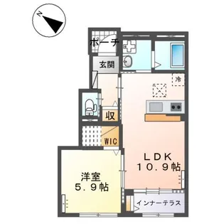 ボヌール・ハルル【1階】の間取り