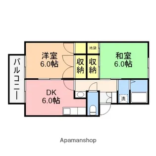 カーサM【2階】の間取り