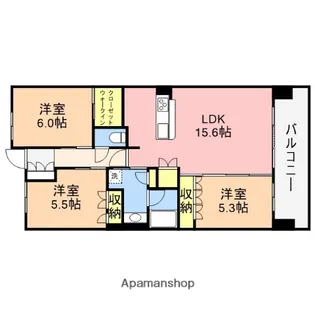 サーパス新潟駅サウスガーデン【502号室】の間取り