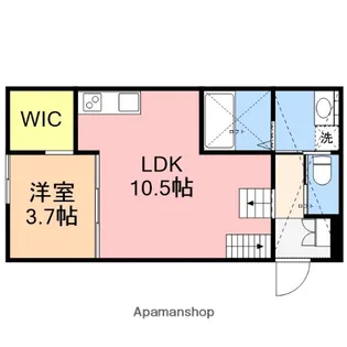 75APARTMENT.神道寺南【102号室】の間取り