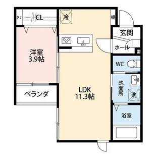 ROOMS紫竹【2階】の間取り
