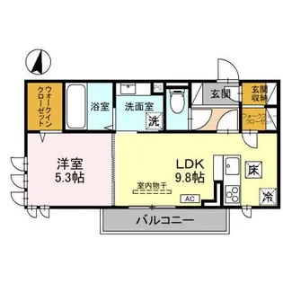 DーROOM新和【1階】の間取り