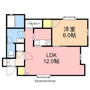 トゥール・デュ・コバ【105号室】の間取り