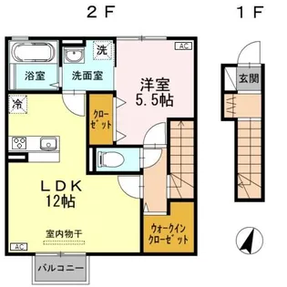 セジュール近江【2階】の間取り