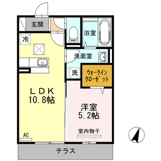 カノン上近江【1階】の間取り
