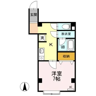 ウエルネス万代【1階】の間取り