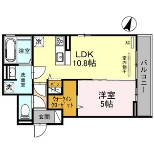 DROOM女池上山Ⅰ【3階】の間取り