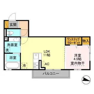 ゼフィールコパン【3階】の間取り