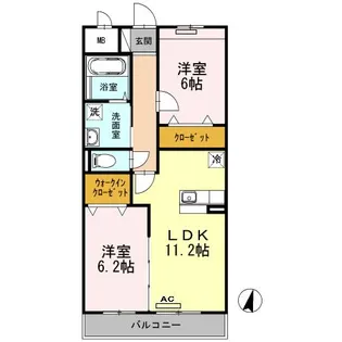 ウィステリア Ⅱ【1階】の間取り