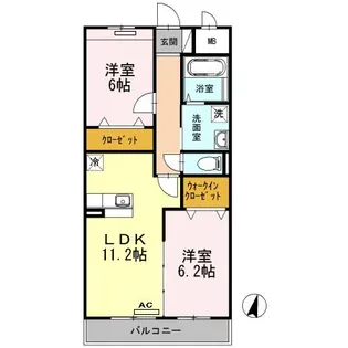 ウィステリア Ⅱ【3階】の間取り
