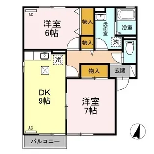 ロイヤルガーデンコート B【1階】の間取り