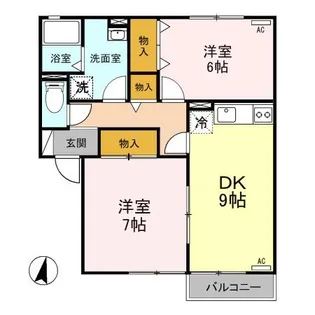 ロイヤルガーデンコート B【2階】の間取り